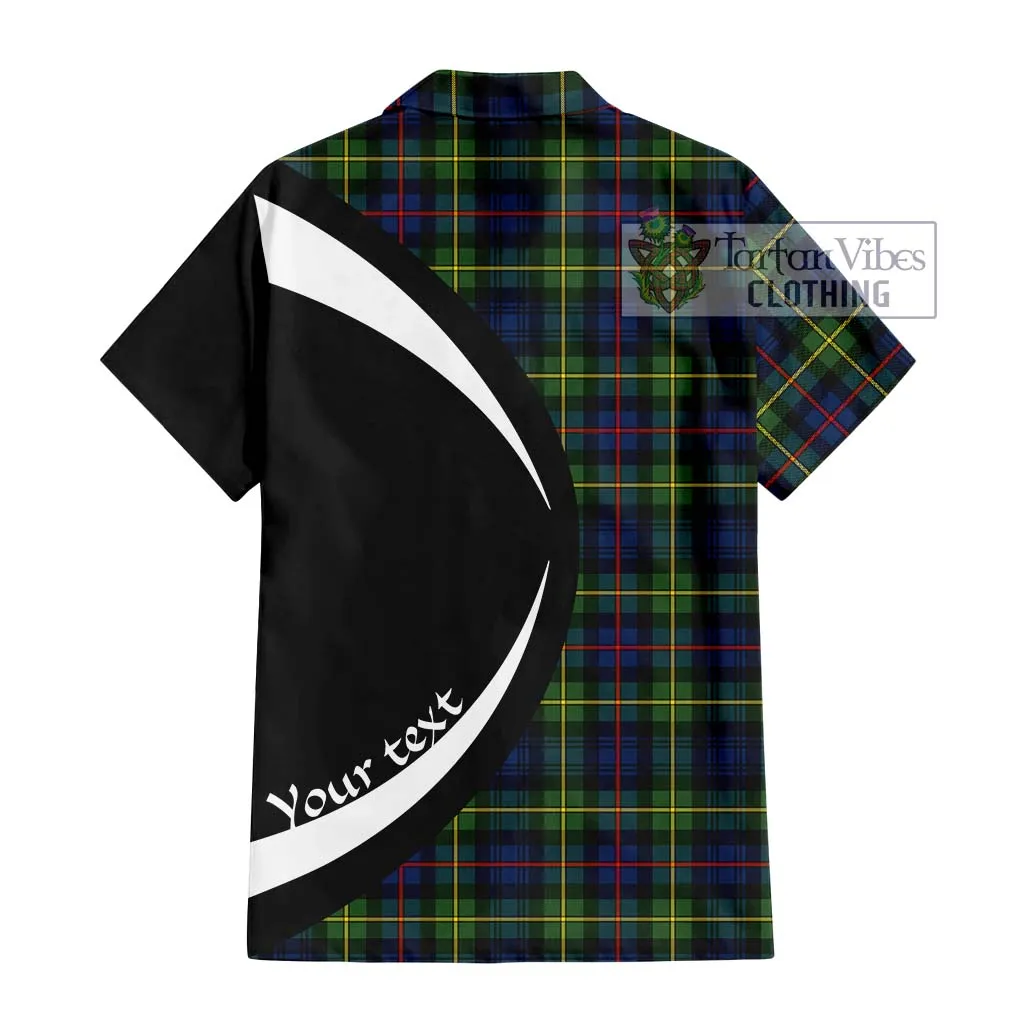 Bailey Modern Tartan Short Sleeve Button Up with Family Crest Circle Style