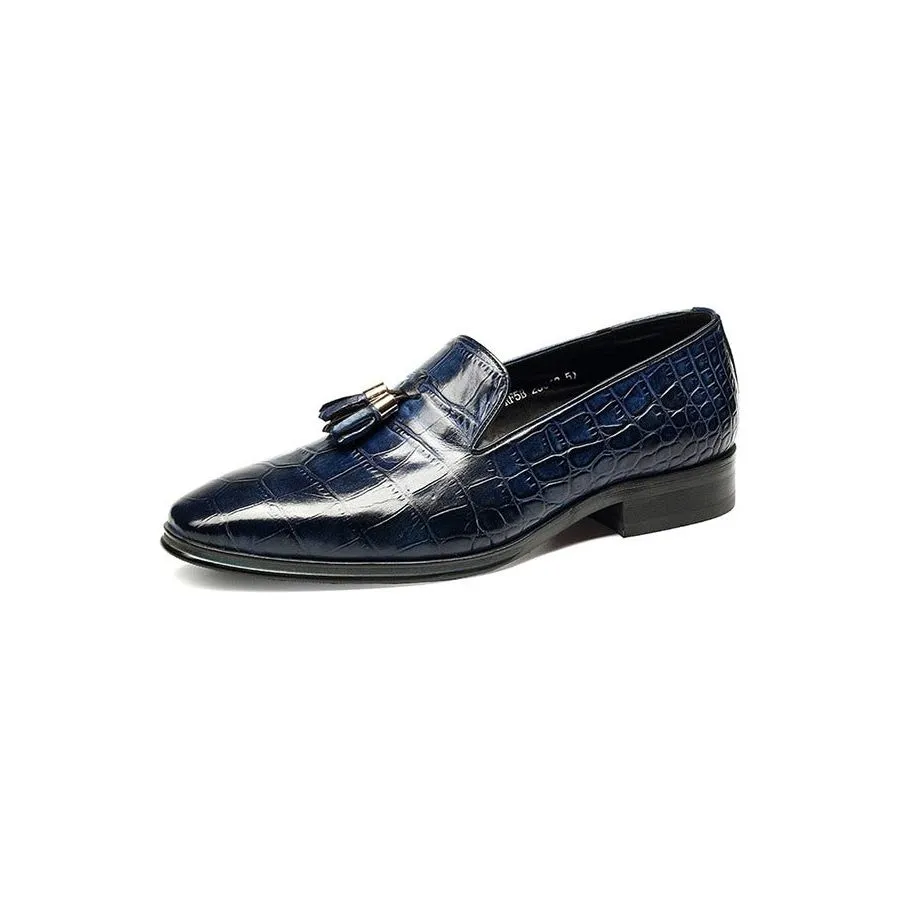Luxury Alligator Tassel Slip-On Loafers